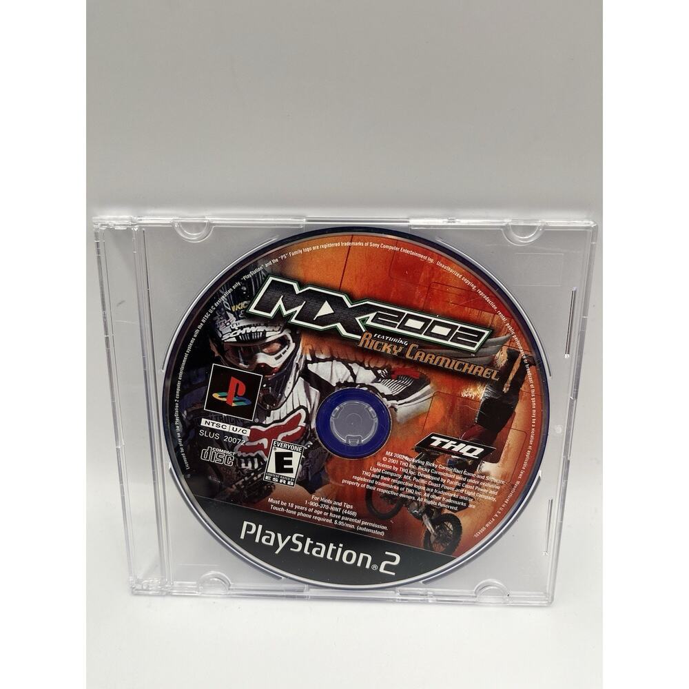 MX 2002 Featuring Ricky Carmichael (PlayStation 2) PS2 Black Label Disc Only